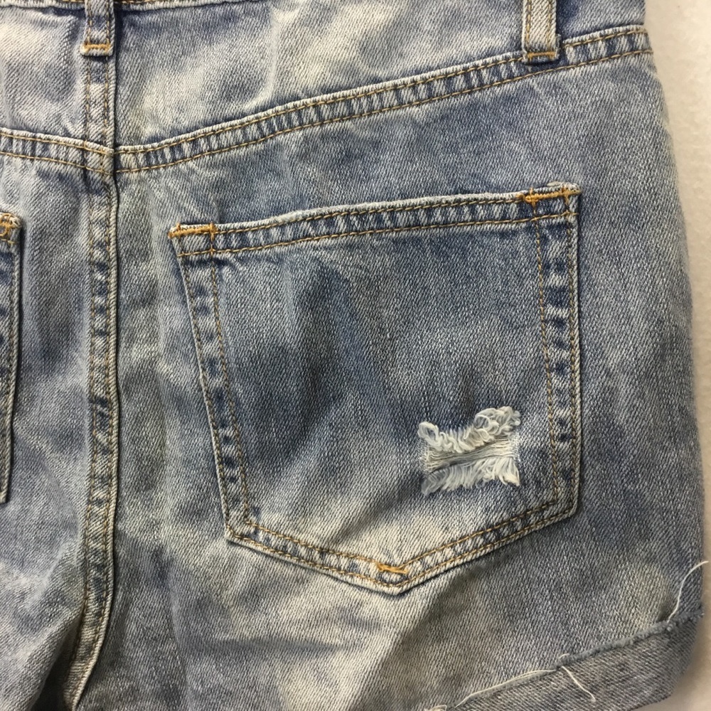 Hammer Jeans Los Angeles Distressed High Waisted Cut Off Jean Shorts - Picture 7 of 10